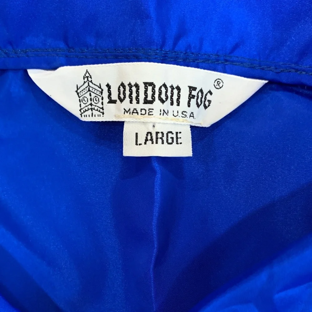 NWOT London Fog Royal Blue Two-Piece Rain Jacket and Pants Set Size Large - Picture 3 of 16